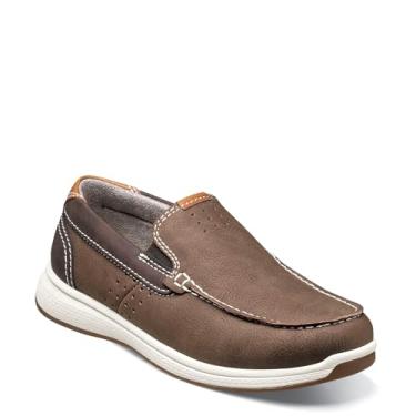 Imagem de Florsheim Mocassim masculino Crossover Moc Toe Jr. (bebê/criança pequena), Cogumelo, 20