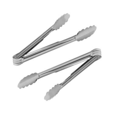Imagem de Kit 2un Pegador inox p/ Salada Pinça Churrasco Carne Massas - Unyhome