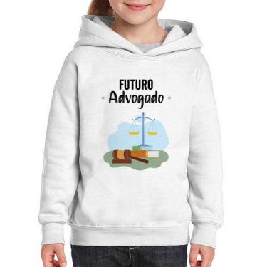 Imagem de Moletom Infantil Futuro Advogado - Foca na Moda, Branco, 12