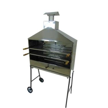 Imagem de Carrinho de espetinho Inox 90cm - VJ Churrasqueira 