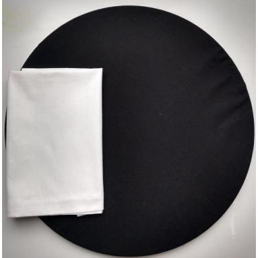 Imagem de Conjunto Capa de Sousplat + Guardanapo de Tricoline 100% Algodão 4 Un.