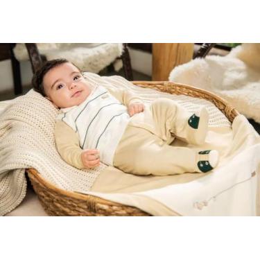 Imagem de Saída Maternidade Bebê Menino Bordada Tricotil Paraiso 14588 - Paraíso