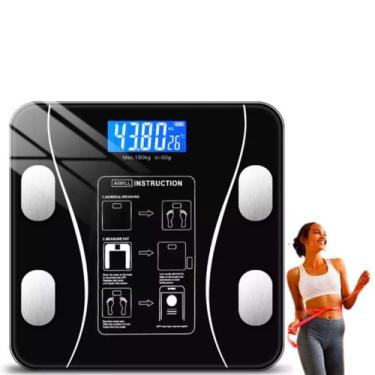Imagem de Balança Digital Bioimpedância Com Aplicativo Bluetooth 180kg - SQ