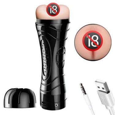 Imagem de Masturbador Lanterna Formato de Ânus Recarregável Com Uma Vibração - S