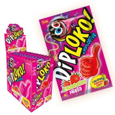 Imagem de Pirulito Explosivo Dip Loko Boom Morango 15X11G - Danilla - Danilla Fo