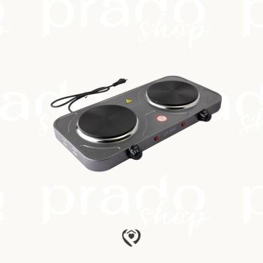 Imagem de Fogão de Mesa Fogareiro Elétrico Cooktop 2 Bocas 2000W