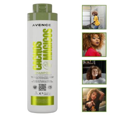 Imagem de Shampoo Cachos Mágicos 1L Profissional Brilho Definido Salão Em Casa Hidratação Fortalecimento Raiz