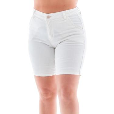 Imagem de Bermuda Meia Coxa Jeans Feminina Arauto - Arauto Jeans, Off white, 50