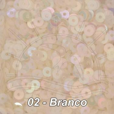 Imagem de Paetê Irisado 4mm - 900 Unidades - Artesão do brilho, 0002 BRANCO