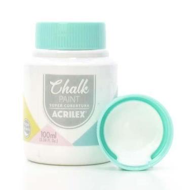 Imagem de Tinta Chalk Paint Acrilex 100ml, 519 - BRANCO