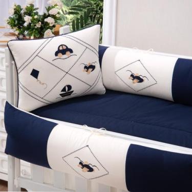 Imagem de Kit enxoval para ** mini berço ** 508 brinquedos marinho - MEDINA CONF