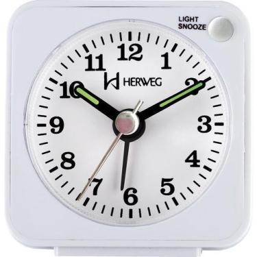 Imagem de Despertador Quartz Branco Herweg 2510