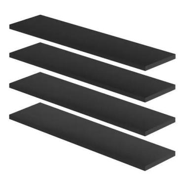 Imagem de Kit 4 Prateleiras Nicho Mdf Tamanho Suporte Invisivel - Deliquadros, P