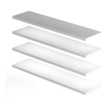 Imagem de Kit 4 Prateleiras Nicho Mdf Tamanho Suporte Invisivel - Deliquadros, B