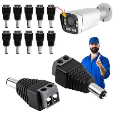 Imagem de Conector P4 Macho Borne Alimentação Câmeras Cftv 10 Unidades - Intelbr