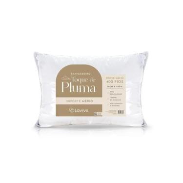 Imagem de Travesseiro Pluma lavive médio 400 fios, 50cm X 70cm