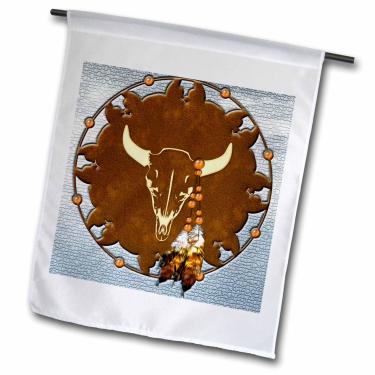 Imagem de 3dRose fl_108093_1 Bandeira de jardim de arte nativa americana de designer único, 30 x 45 cm