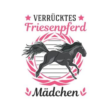 Imagem de Friesenpferd Notizbuch: Verrücktes Friesenpferd Mädchen Friese Pferd / 6x9 Zoll / 120 linierte Seiten Seiten