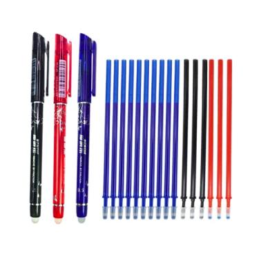 Imagem de Kit 3 caneta que apaga com calor, 16 refis