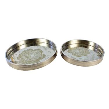 Imagem de Verito, Conj. C/ 2 Bandejas Decorativas Espelhadas Mod. Mandala Verito