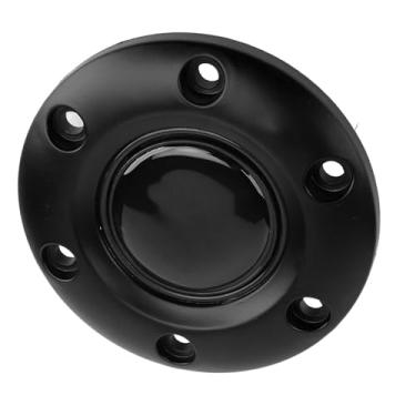 Imagem de Tampa Central do Volante do Carro, Interior para 6 Furos, Interruptor de Botão de Buzina do Volante (Preto)