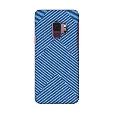 Imagem de AMZER Capa rígida de encaixe slim fit, capa traseira com kit de limpeza de tela para Samsung Galaxy S9 - cor HD, ultraleve - fibra de carbono Redux azul coral 4