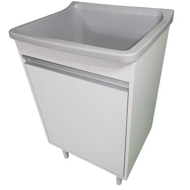 Imagem de Gabinete Para Lavanderia 53cm Com Tanque 34 Litros + Sifão