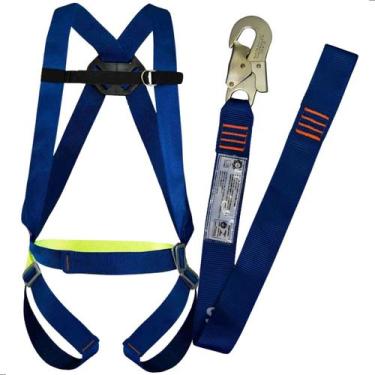 Imagem de Cinto Paraquedista Trabalho em Altura 1 Ponto Talabarte De Segurança A
