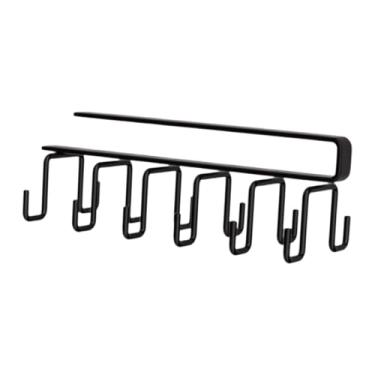 Imagem de IEUDNS Ganchos de caneca sob ganchos pendurados de gabinete de prateleira de prateleira de prateleira de prateleira de prateleira para utensílios de cozinha, Preto