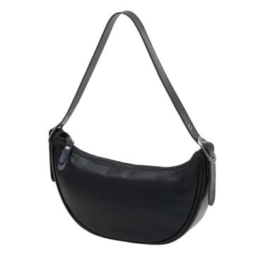 Imagem de Mariart Bolsa Shoulder Feminina de Couro Bovino Legítimo Mariart Lima (Preto Metalizado)