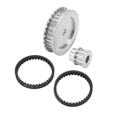 Imagem de de Transmissão de Transmissão de Transmissão de Correia RC de Engrenagem de Transmissão de Alumínio Substituição de Engrenagem de Liga de Alumínio 12t 30t RC Crawler (Prata)