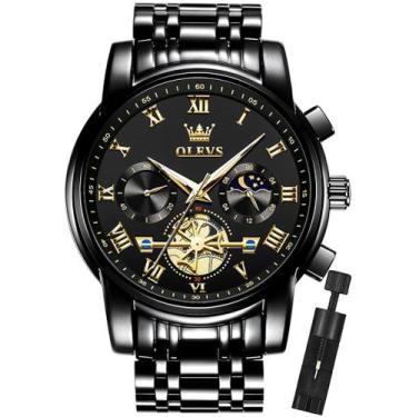 Imagem de Relógio de pulso OLEVS Chronograph Quartz em Aço Inoxidável para Homen
