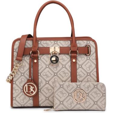 Imagem de Bolsa Dasein Two Tone Satchel Vegan Leather para mulheres