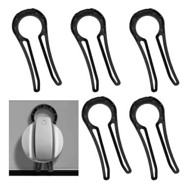 Imagem de Trava com botão de fogão para segurança e proteção infantil, travas de fogão a gás (pacote com 5)