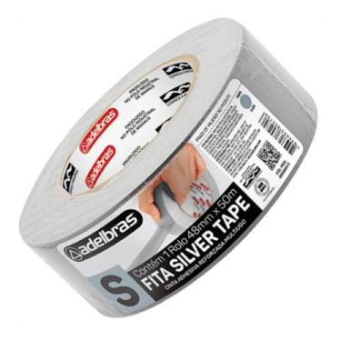 Imagem de Fita Adesiva Reforçada Multiuso Silver Tape 48mm X 50m - Adelbras
