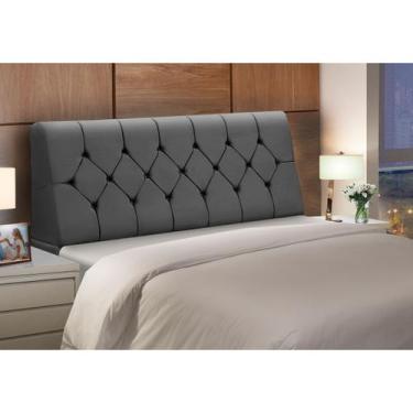 Imagem de Cabeceira Baú de Cama Box Madeira Estofada Queen Size Madri - D'Julia,