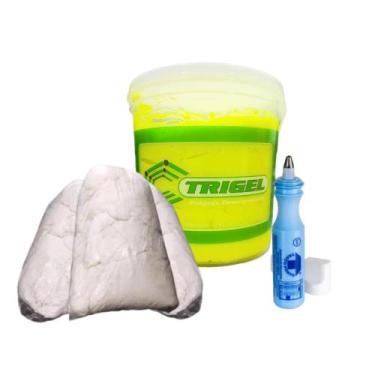 Imagem de Estopa de Algodão 2Kg, Marcador Industrial & Polymix Desengraxante Ver