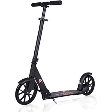 Imagem de Scooters Kick Scooter para adultos crianças patinete de roda grande para adultos/adolescentes Scooter dobrável ajustável com freio de para-lama traseiro para mulheres homens capacidade não elétrica