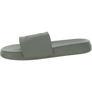 Imagem de Calvin Klein Sandália masculina Wiston Slide, Logotipo cinza claro 050, 41