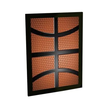 Imagem de Quadro Decorativo Bola De Basquete Close Esporte Decoração Poster Quarto Sala