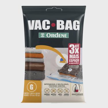 Imagem de Saco á Vácuo Protetor De Roupas Vac Bag Grande 55x90 Ordene