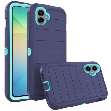 Imagem de Asuwish Capa de telefone para Samsung Galaxy A06, capa de celular híbrida à prova de choque de grau militar, acessórios para celular de proteção rígida resistente de corpo inteiro Ao6 A 06 mulheres