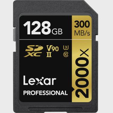 Imagem de Cartão de memória lexar 128GB professioal 2000x uhs-ii sdxc