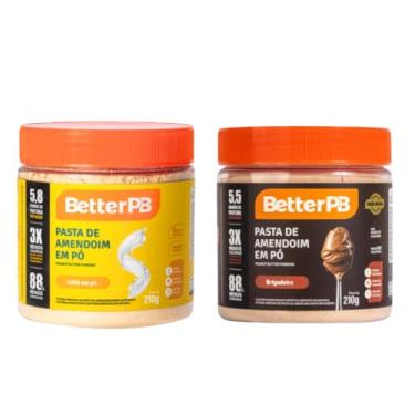 Imagem de Kit Pasta de Amendoim em Pó Leite em Pó e Brigadeiro - Better PB - 2 unidades de 210g