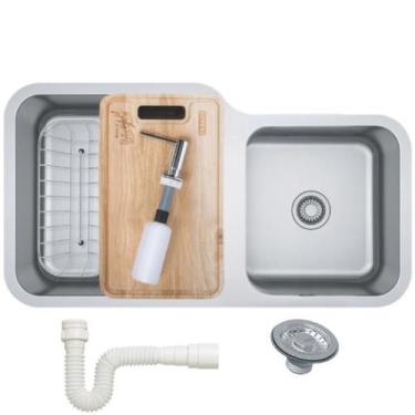 Imagem de Cuba Dupla Embutir Bell Franke 84,5x46,5 c/ Acessórios 15313