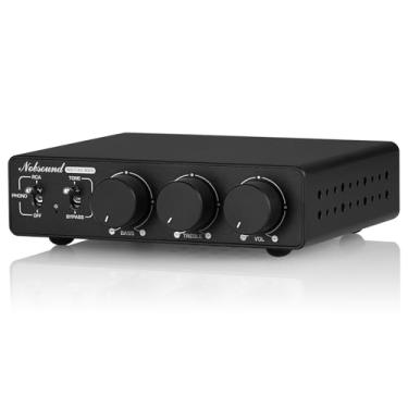 Imagem de Douk Audio Amplificador Estéreo Ns-13G Max 300Wx2 Com Entrada Fono - Mini Amplificador De Potência Hifi Classe D Para Home Theater, Toca-Discos, Monitor De Estúdio, Chip Tpa3255, Entradas Rca/Mm, C