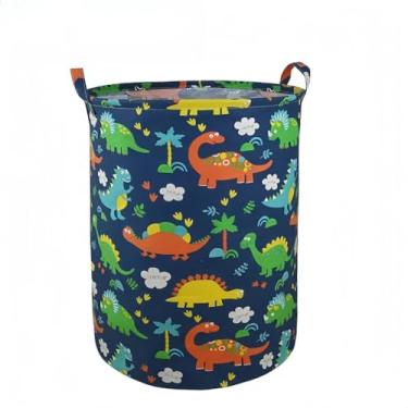 Imagem de Cesto Organizador Multiuso Dobrável–Impermeável, Compacto e Resistente – Ideal para Roupa Suja(Dinossauro Grande)