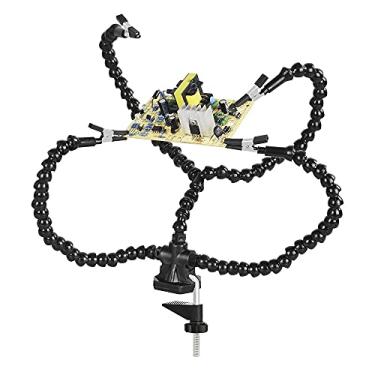 Imagem de Estação de Solda, Ferramenta de Reparo Com Quatro Garras Solda Mãos Amigas Lupa de Solda Ferramenta de Terceira Mão Com Lupa Leve para Soldagem de Reparo Eletrônico C