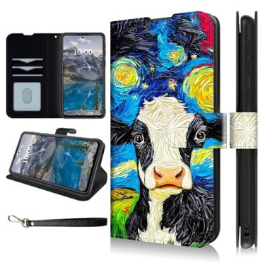 Imagem de Dikoer Capa carteira para Motorola Moto G Stylus 5G 2024 de 6,7 polegadas com alça de pulso, capa flip com suporte para cartão, capa de proteção de couro PU à prova de choque para mulheres e homens