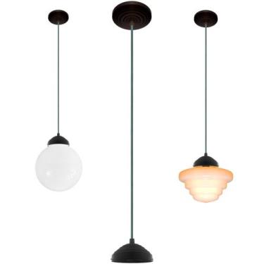 Imagem de Pendente Para Montagem de Lustres de Globos Boca 10 C/Colar - CM GLASS